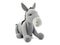 Cute donkey stuffed toy isolated on white, illustration generated by AI