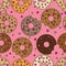 Cute Donuts Pattern Seamless