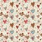 Cute doodle hearts seamless wallpaper