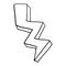 Cute doodle lightning bolt. Superhero sign