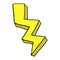 Cute doodle lightning bolt. Superhero sign