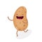 Cute doodle potatoe character on a white background.