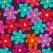 Cute doodle seamless floral spring background