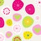 Cute doodle spring background illustration