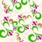 Cute doodle spring background illustration
