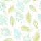 Cute doodle tropical pattern.