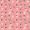 Cute doodle wild animals pattern seamless