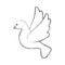 cute dove flying icon