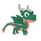 Cute dragon cartoon character illustration