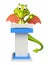 Cute Dragon cartoon character with speech stage
