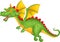 Cute dragon cartoon flying