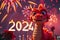 a cute dragon celebrating the year of the dragon 2024, smiling, Generative AI