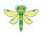 Cute Dragonfly Cartoon Vector Illustration