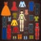 Cute dress up paper doll Body template