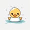 Cute Duck Clipart for Kids\\\' Crafts and Designs.