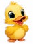 Cute Duckling Stickers - Super Cute Character Vinyl Sticker with White Border on White Background AI Generated