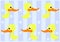 Cute Ducks Seamless Pattern