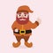 Cute dwarf Christmas mascot design illustration