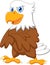 Cute eagle cartoon posing