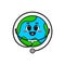 Cute earth wearing a stethoscope. world health day vector illustration
