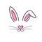 Cute easter bunny vector illustration