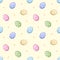 Cute easter eggs pattern in handdrawn pastel style. Multicolor eggs.