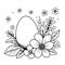 cute easter preschool easter egg coloring pages, modern happy easter black and white