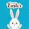 Cute easter rabbit with celebrate event