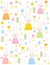 Cute Easter Rabbits Vector Pattern. Lovely Pink Bunnies and Eggs on a White Background.