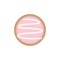 Cute easter sugar cookie round vector illustration icon