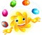 Cute Easter Sun juggling