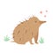 A Cute echidna. Australian animal character design