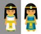Cute egyptian girls. National dress, traditional clothes.