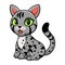 Cute egyptian mau cat cartoon