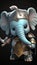 Cute Elephant Animal Warrior 3D Game Model Generative AI