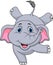 Cute elephant cartoon circus