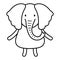 Cute elephant childish character