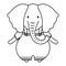 Cute elephant childish character