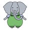 Cute elephant childish character