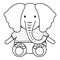 Cute elephant childish character