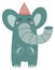 Cute elephant. Childish decoration animal in scandinavian style