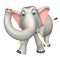 Cute Elephant funny cartoon character