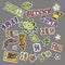 Cute embroidery patches and stickers collection. Autumn sales. H