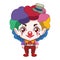 Cute evil clown illustration