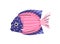 Cute exotic tropical fancy fish. Small little aquarium water animal, fictional fantastic species swimming. Sea marine