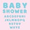 Cute Fabric Decorative Font for Baby Shower