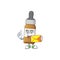 Cute face liquid bottle mascot design bring brown envelope