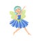 Cute Fairy In Dress Girly Cartoon Character