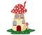 Cute Fairy Mushroom House clipart.