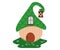 Cute Fairy Mushroom House clipart.